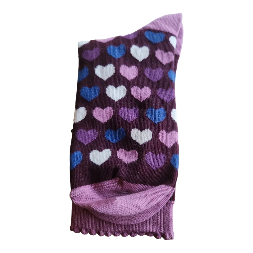 Galway Girl Heart Socks Pink Purple by Cara Craft/Dublin